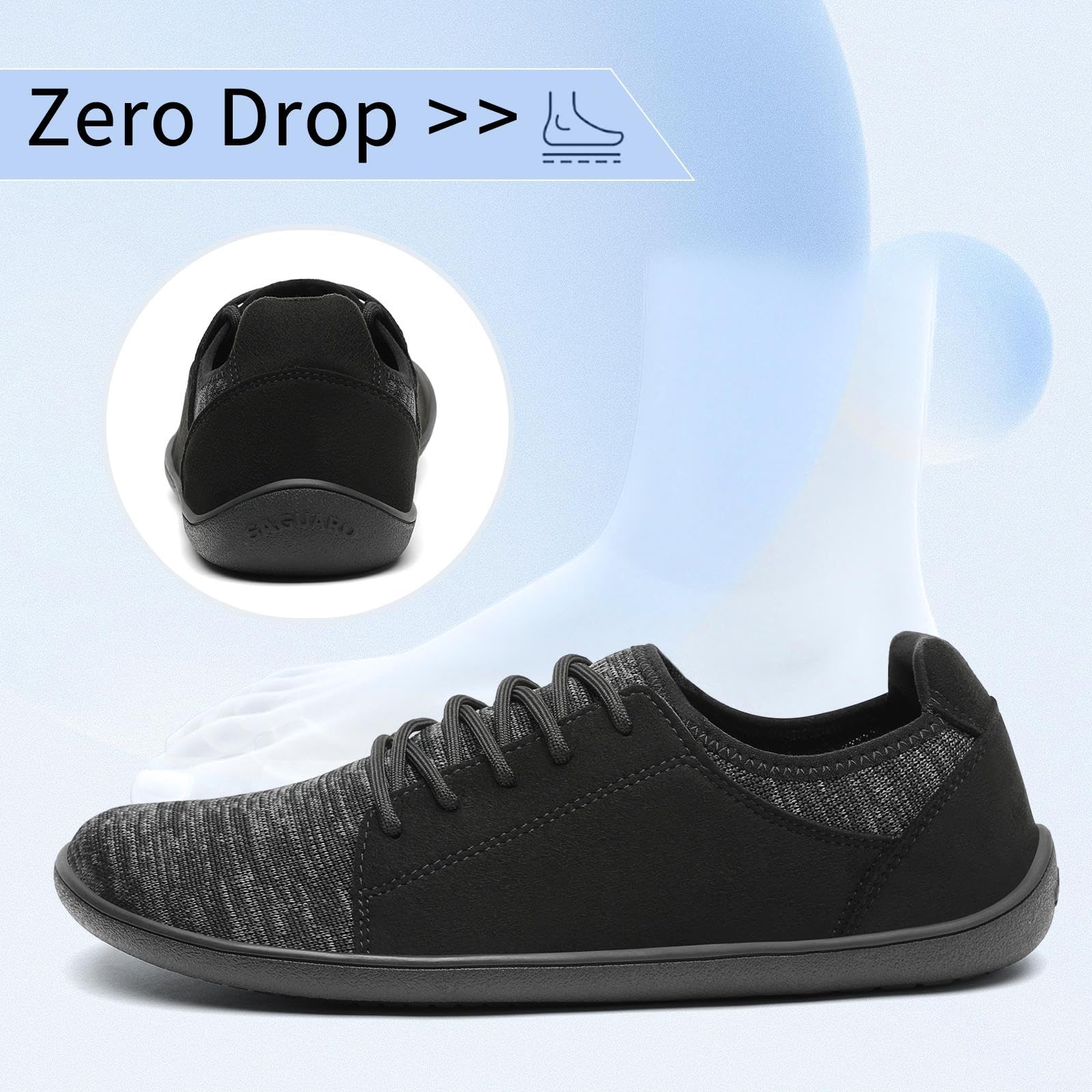 SAGUARO Uomo Donna Minimaliste Barefoot Scarpe Free Walker Luck III-Casual Traspirante Scarpa da Camminata Unisex,36-48 EU