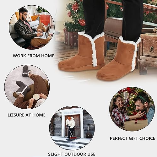 Miniatura 6 de Home Slipper Pantuflas para hombre, suaves y cálidas, de espuma viscoelástica, para interiores