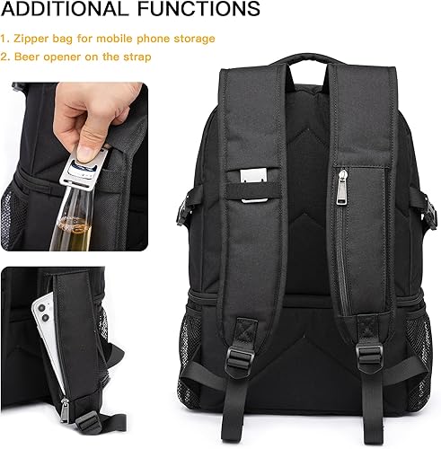 Miniatura 6 de TUGUAN Mochila térmica aislada para 3842 latas, doble cubierta, a prueba de fugas, ligera, suave, para almuerzo, bolsa pequeña para la playa, picnic