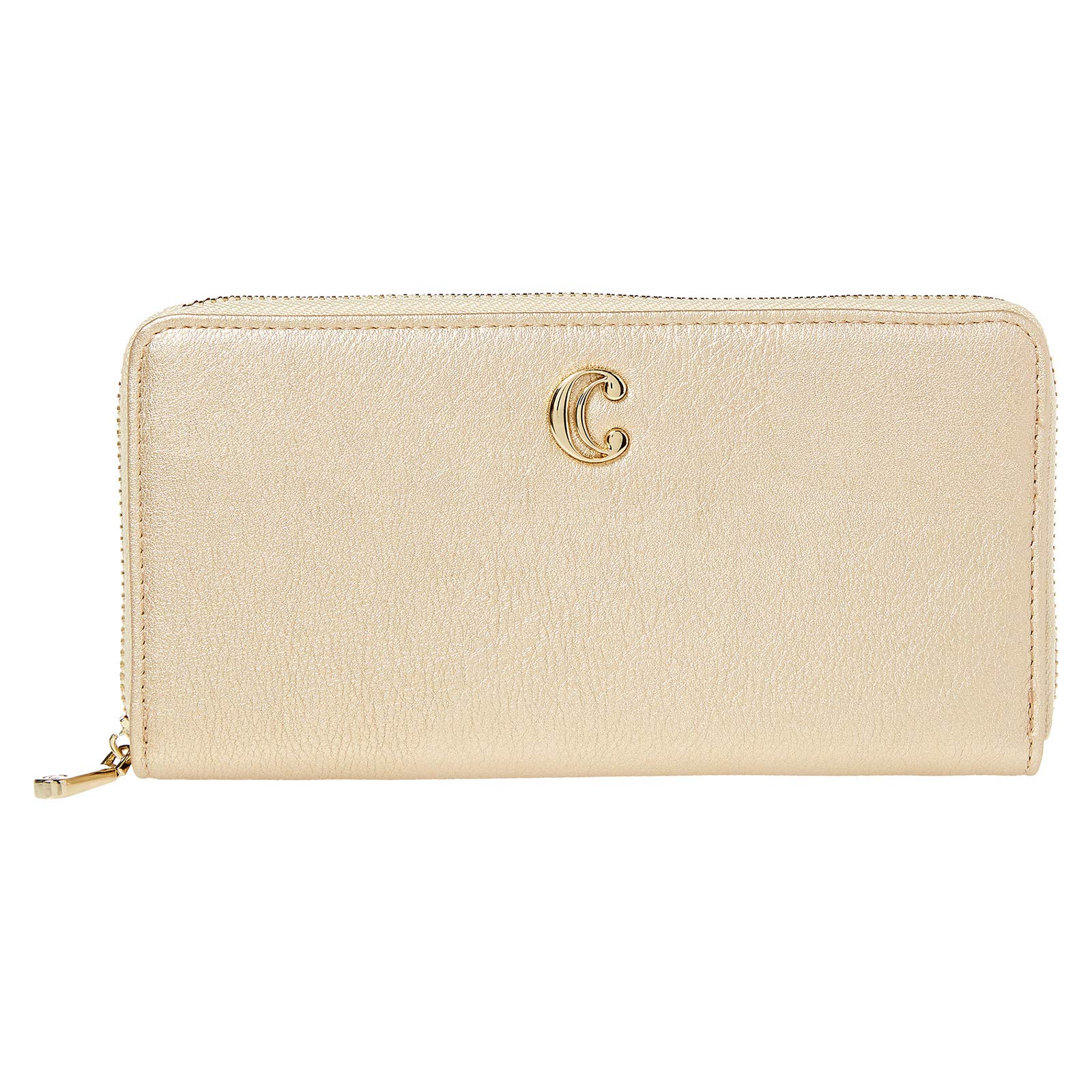 CHARMING CHARLIE Gold Polyurethane For WOMEN - Zip Around Wallets