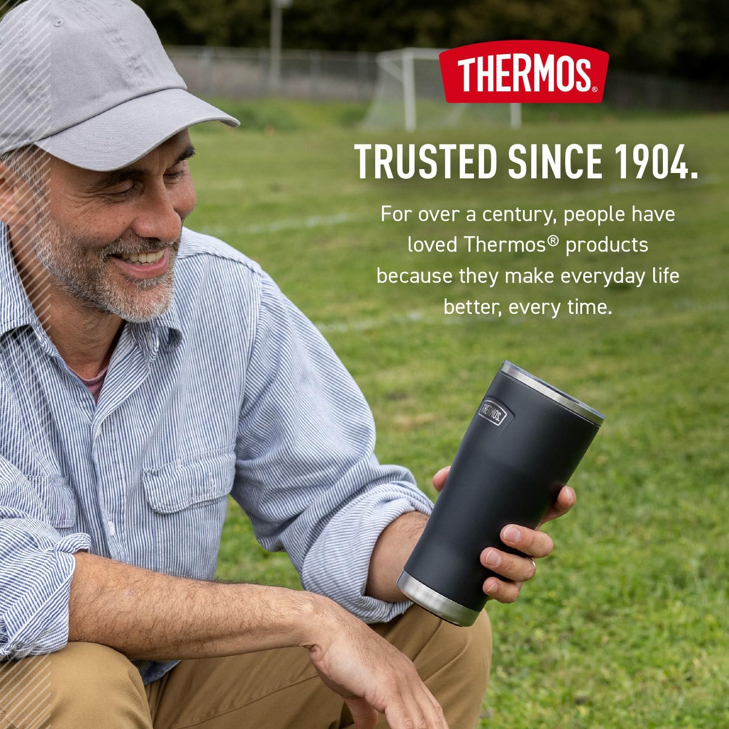 THERMOS ICON SERIES, Stainless Steel Tumbler with Slide Lock, 18 Ounce, Sea Green - Image 7