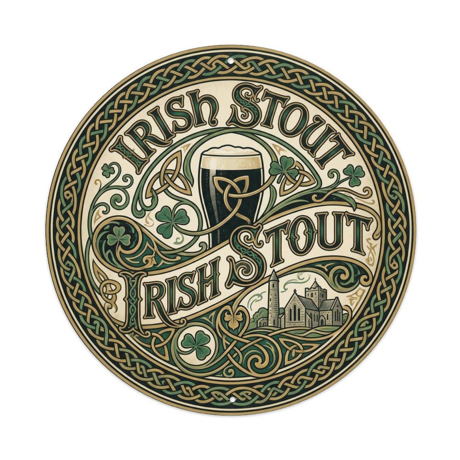 Irish Stout Beer Tavern Culture Old School Sour Brew Metal Tin Sign