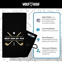 Vista 5 de Toalla de golf Best Mom by Par - Accesorios de golf para mujer - Regalos de golf para mujer - Toalla de golf divertida bordada