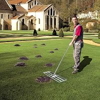 SurmountWay Gyepegyengető Gereblye - Állítható Rozsdamentes Acél Fűsimító Eszköz Golfpályákhoz és Kertekhez (2,15 m, 25x72 cm) 8