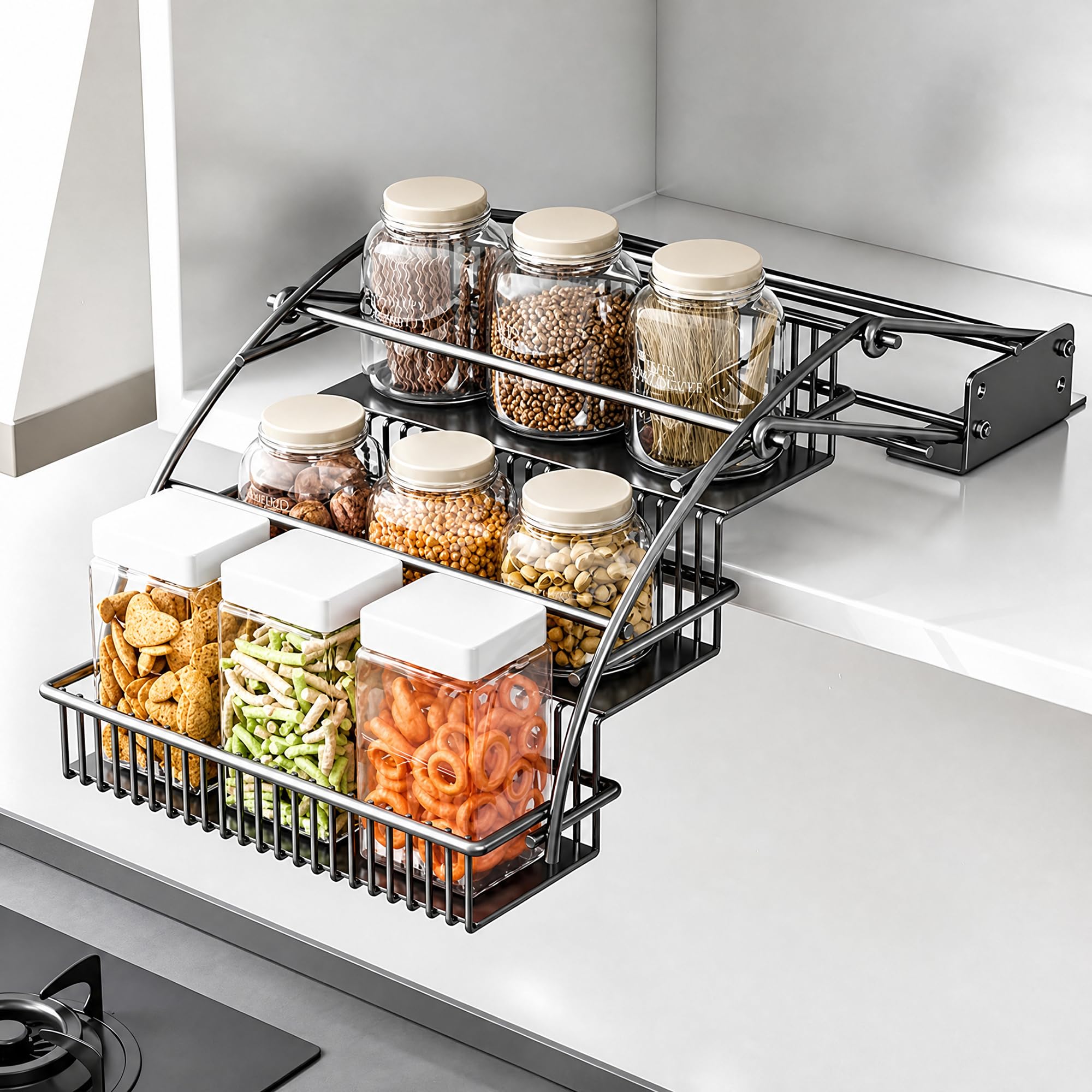 Photo 1 of HZBL-LP 3-Tier Pull Down Spice Rack Organizer