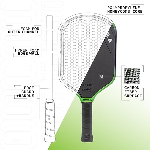 Miniatura 3 de JOOLA 3S Pickleball Paddles  Raw Carbon Fiber Surface  Ben Johns Perseus, Hyperion, Scorpeus & Magnus Shapes  Elongated, Wide Body & Aero Curve