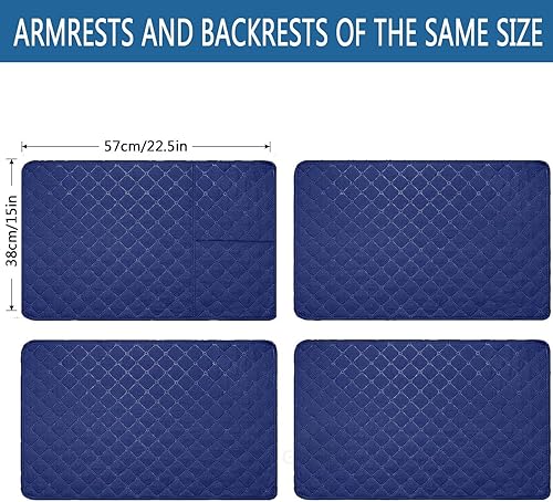 Miniatura 2 de Funda impermeable para sillón con reposabrazos, fundas antideslizantes para sofá y reposacabezas, fundas para respaldo, fundas para sillón,