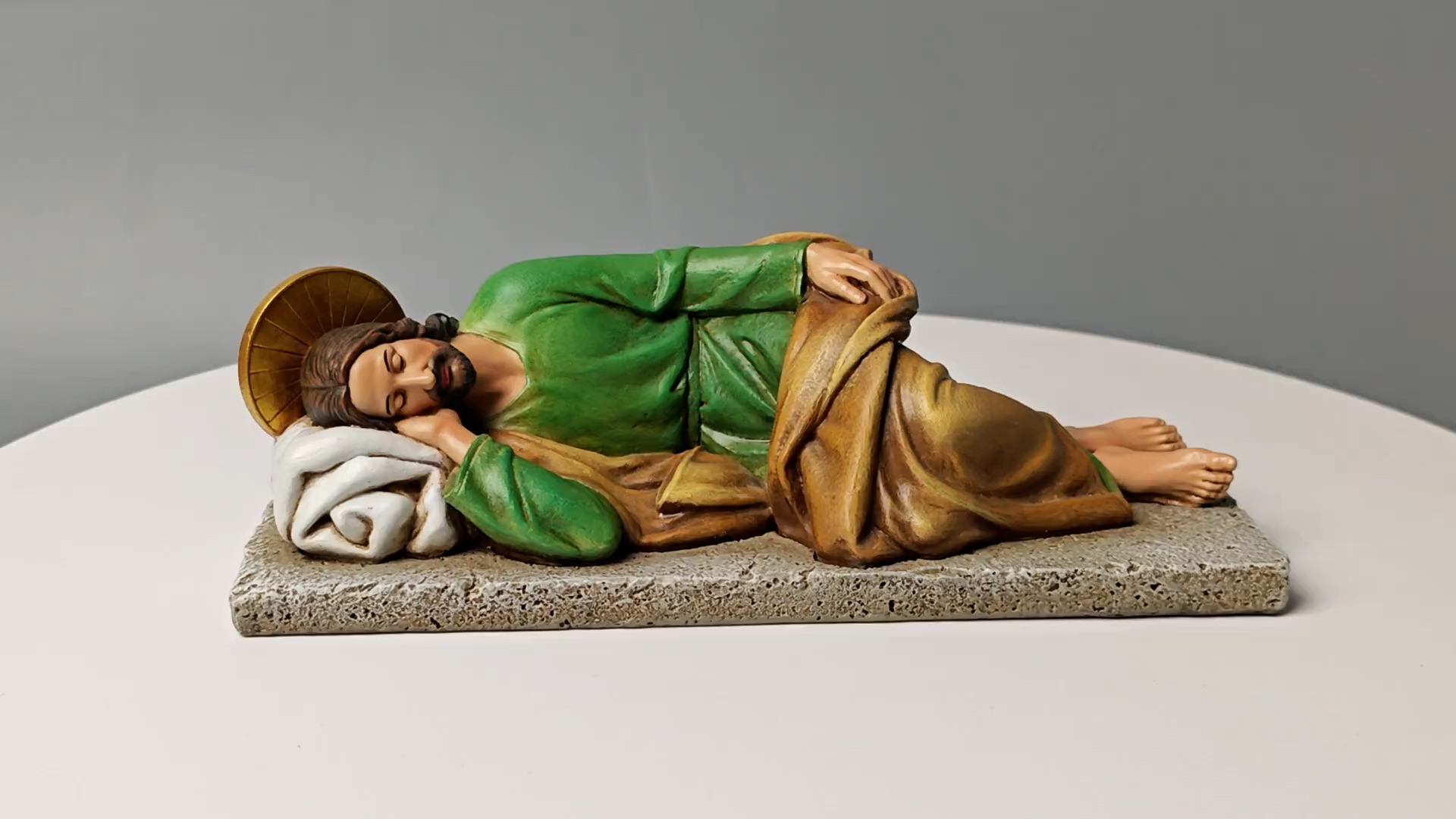 Estatua Dormida de San José 9 pulgadas Full Color miniatura 7