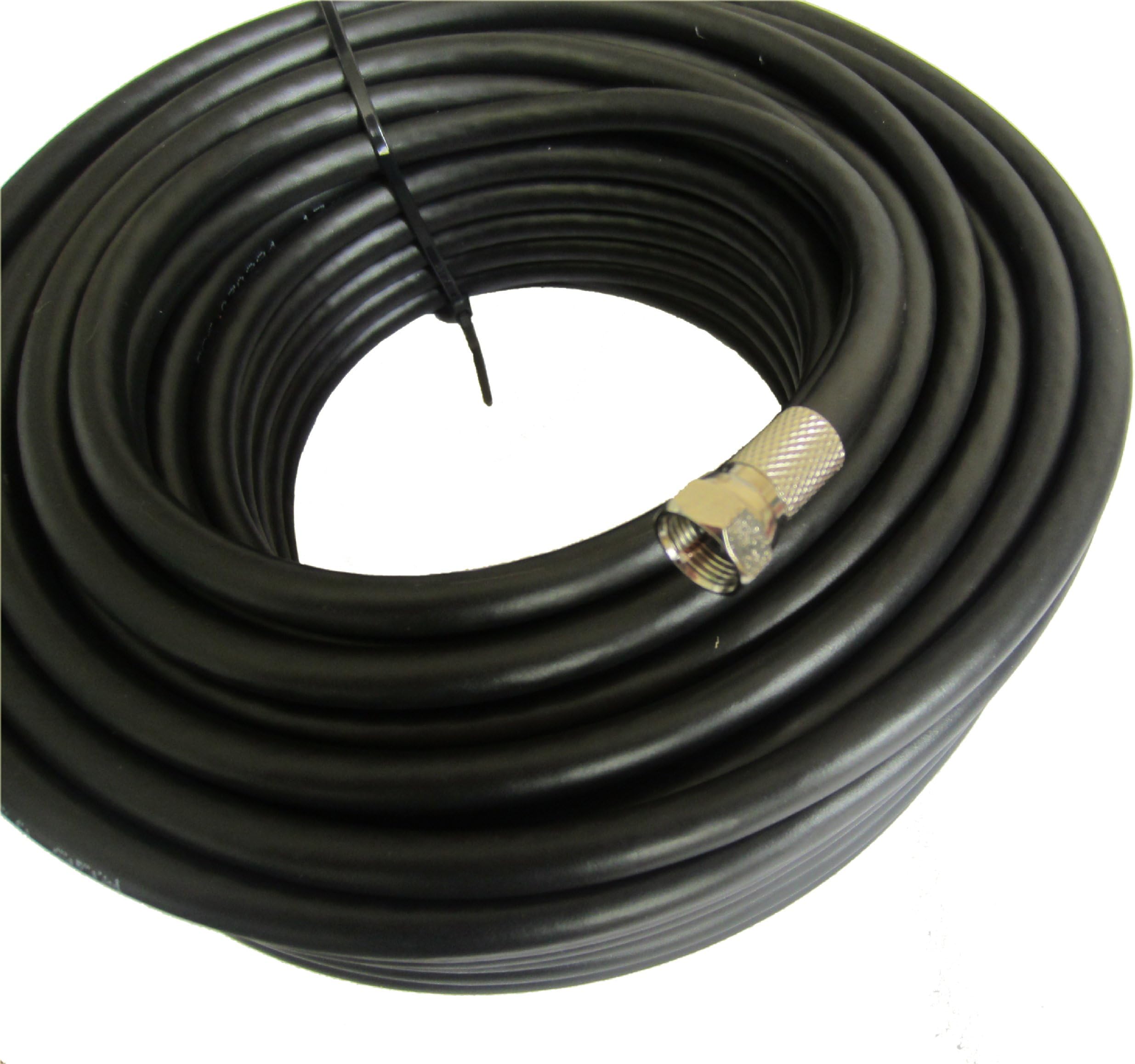 YCAB02H Smedz 5 m RG6 Satellite TV Coax Cable Extension Kit with Fitted Compression F Connectors for Sky HD, Freesat & Virgin - Black