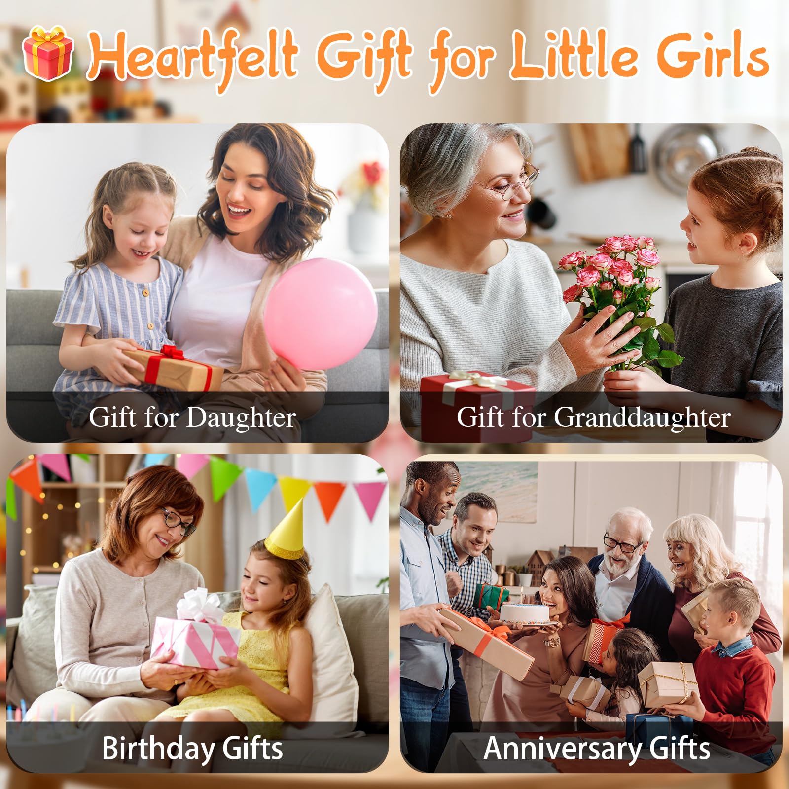 Personalisierte Holz-Sparschwein für Kinder,mit Blumen-Tieren (Hase, Bär),durchsichtige Box mit Name,Deko fürs Kinderzimmer,Geschenke zum 1.Geburtstag,Baby-Shower,Weihnachten,Ostern für Mädchen