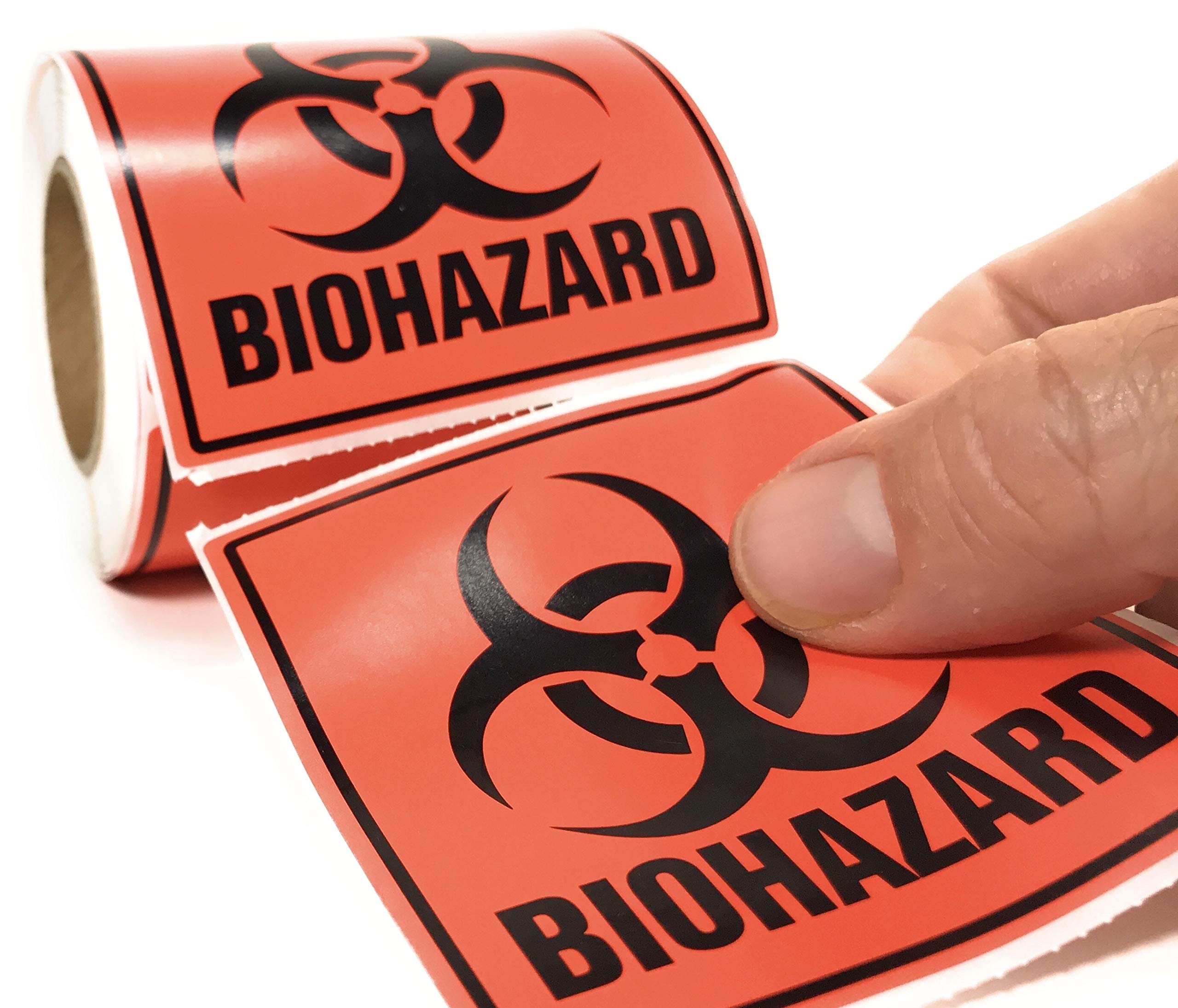 Biohazard 3 X 3 Perforated Sticker Paper Labels Stickers 250 ...