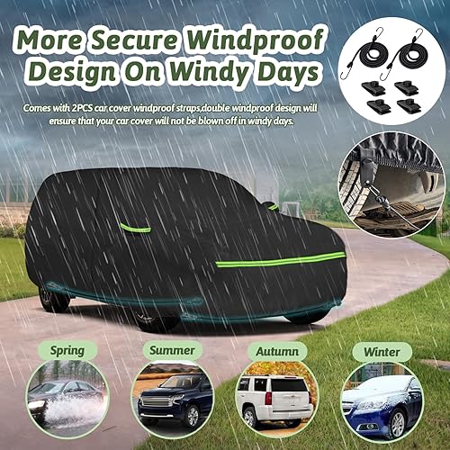 Miniatura 4 de Funda de automóvil para Chevrolet TahoeCadillac EscaladeGMC Yukon 2007-2025, 6 capas, resistente al agua, lluvia, UV, polvo, nieve, protección al