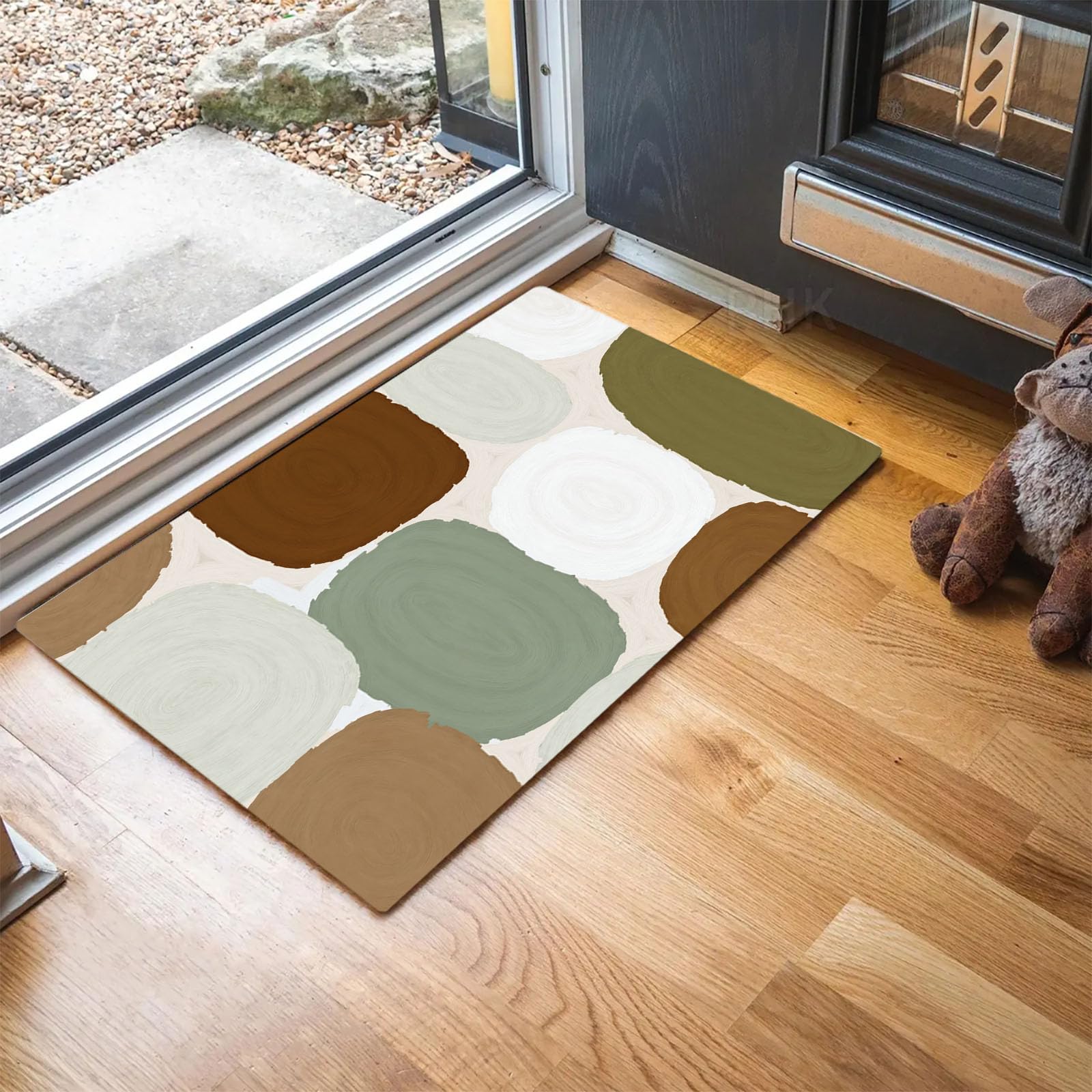 Paillasson Vert Sauge anti-salissure grand format pour entrée propre