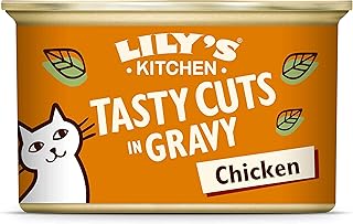 Lily's Kitchen Natürliches Nassfutter für ausgewachsene Katzen, Dose, Schmackhafte Stücke in Soße mit Huhn, getreidefreies Rezept (24 x 85g schalen) product image