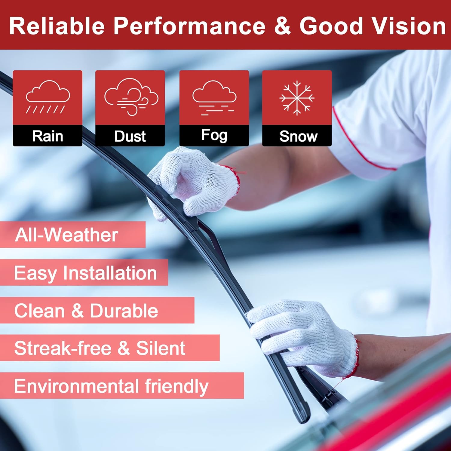 ACROPIX 24" 17" 13" Front Rear Windshield Wiper Blade Replacement Set OEM Quality Fit for Chevrolet Equinox for GMC Terrain 2011-2017 W/Top-Lock - Pack of 3