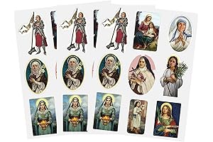Christian Brands Assorted Catholic Saints Sticker Sheet Pack: A Divine Collection of Patron Saints