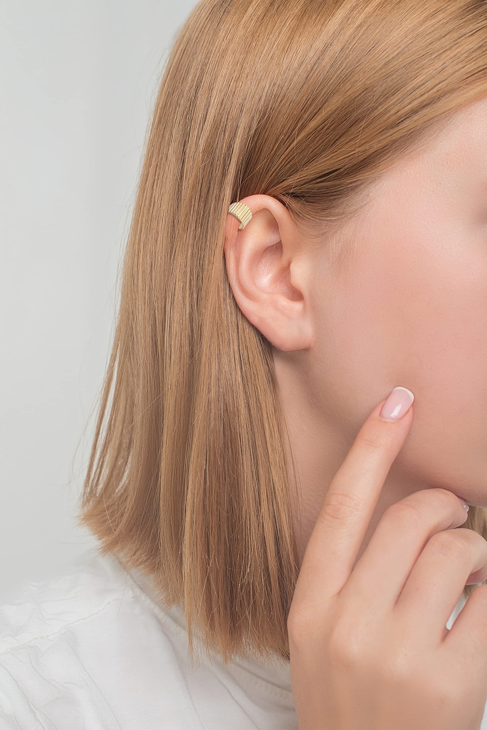 SOFIA MILANI - Orecchini da Donna in Argento 925 - Ear Cuff a Coste