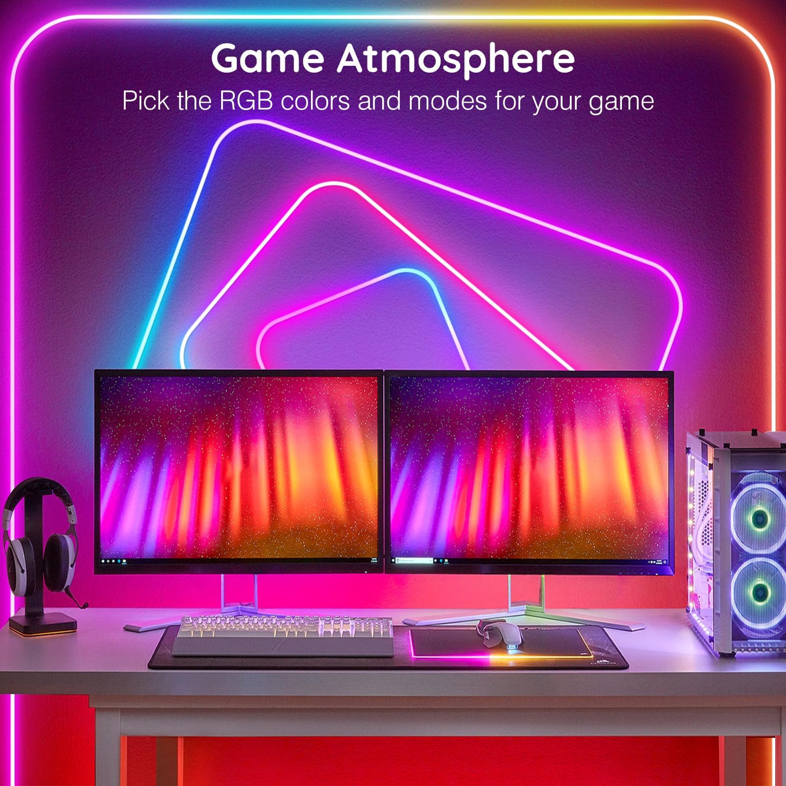 AHRLHR 30M Neon LED Streifen, IP68 Light Strips Outdoor & Indoor Use, Wasserdichte Flexible Lichtschlauch mit App und Fernbedienung, LED Rope Stripes für Wohnzimmer, Schlafzimmer, Spielzimmer