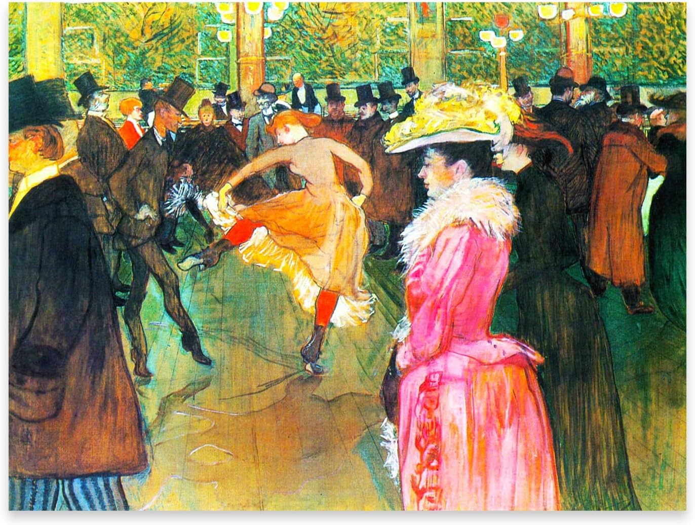 ユルバン ユシェ オリジナルリトグラフ 額装 ムーラン ルージュ