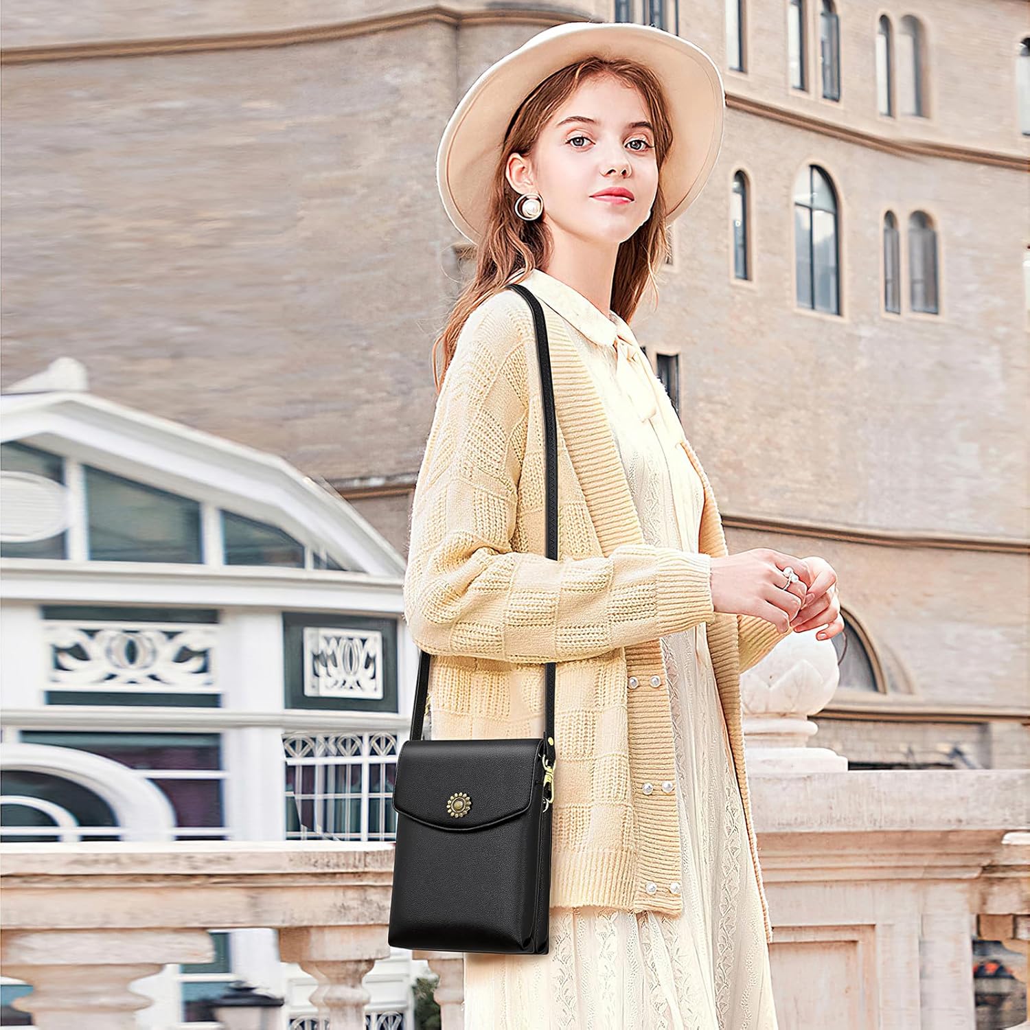 Peacocktion Small Crossbody Bags for Women Travel Cell Phone Bag Wallet Purses with Adjustable Strap Trendy - Image 3