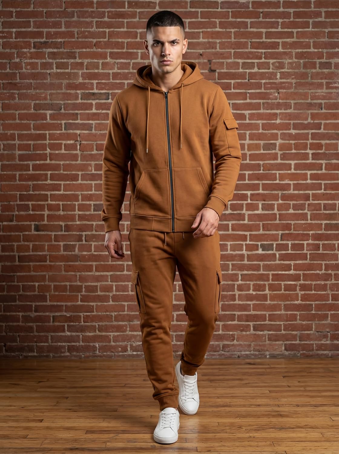 Men’s 2-Piece Jogger Sweatsuit - 450GSM Winter Fleece with Utility Pockets - Image 5