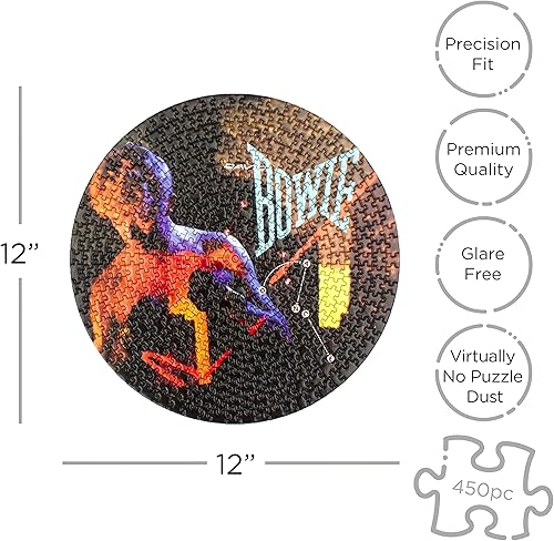 Miniatura 2 de AQUARIUS David Bowie Let's Dance - Rompecabezas de disco (rompecabezas de 450 piezas) Mercancía y coleccionables de David Bowie con licencia