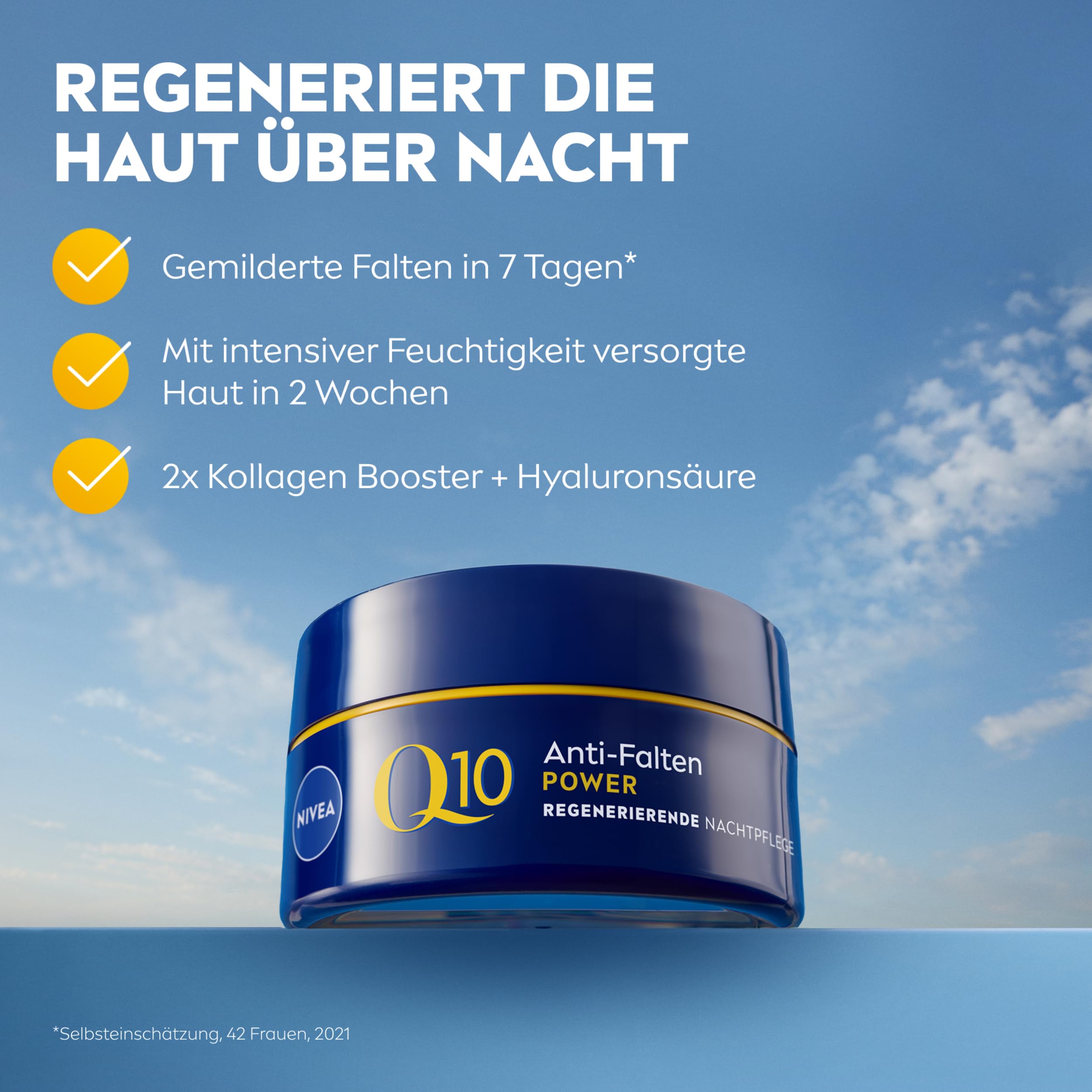 NIVEA Q10 Anti-Falten Power Gesichtspflege Set, Geschenkset mit LSF 15 Tagescreme (50 ml) und Nachtcreme (50 ml), Pflegeset mit Anti-Aging-Effekt