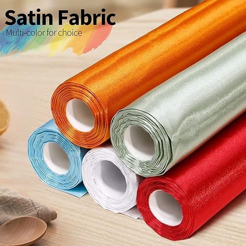 Miniatura 5 de Horbaunal The Yard - Tela de satén negro de 60 pulgadas de ancho, tela de satén Charmeuse suave para vestidos de novia, manualidades, disfraces, 5