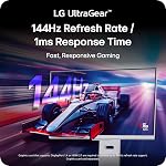 LG 32G810SA-W 32-inch Ultragear 4K UHD (3840 x 2160) IPS Gaming Monitor, 144Hz, 1ms, NVIDIA G-Sync Compatible, AMD FreeSync Premium, VESA DisplayHDR 400, HDMI, DisplayPort, USB-C 65W PD, White