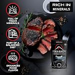 Fire & Earth - Organic Hawaiian Lava Black Sea Salt - Black Salt 0.5lb - Gourmet Finishing Salts for Seasoning - Fine Grain, With Activated Charcoal - For Rimming Cocktails, Cooking and More, Pack of 1