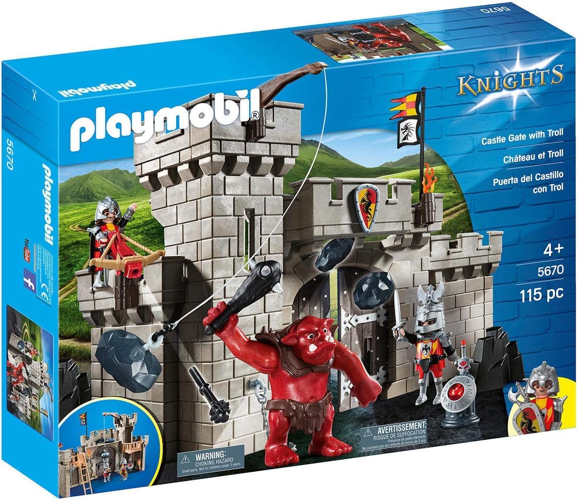 Playmobil Knights 5670 - Knights' Castle Gate with Troll