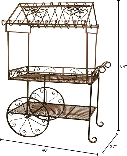 Miniatura 3 de Deer Park Ironworks (TC104) Carro de flores de acero, grande