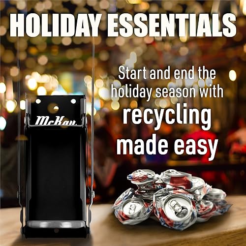 Miniatura 2 de Mckay Trituradora de latas de metal de 16 onzas, trituradora de pared resistente para seltzer de aluminio, refrescos, latas de cerveza y botellas