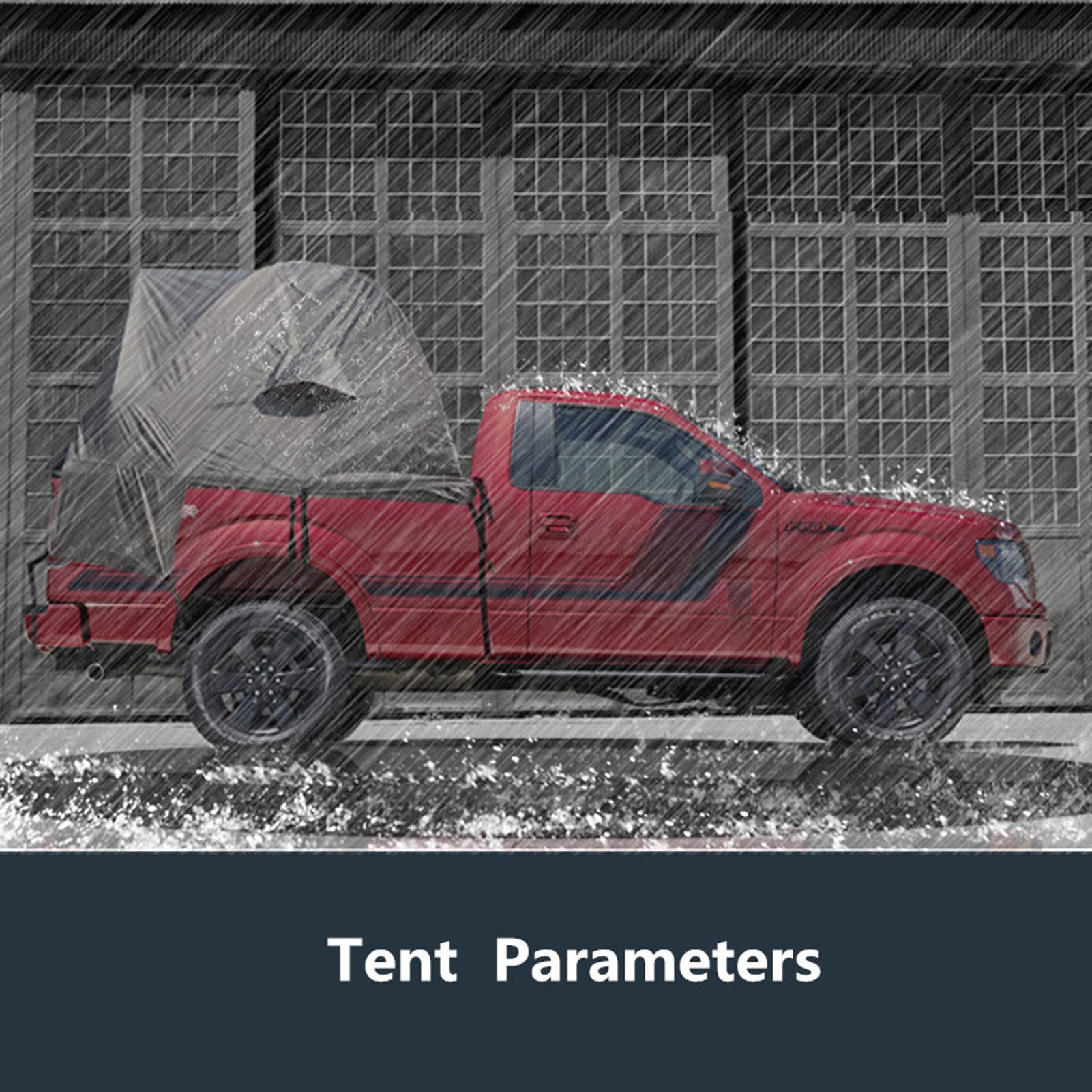 Tenda da Campeggio, Tende per Auto per Camion Tenda da Letto per Camion Impermeabile e Antivento per Campeggio all'aperto con Guida autonoma - Facile da Montare e Borsa da trasport