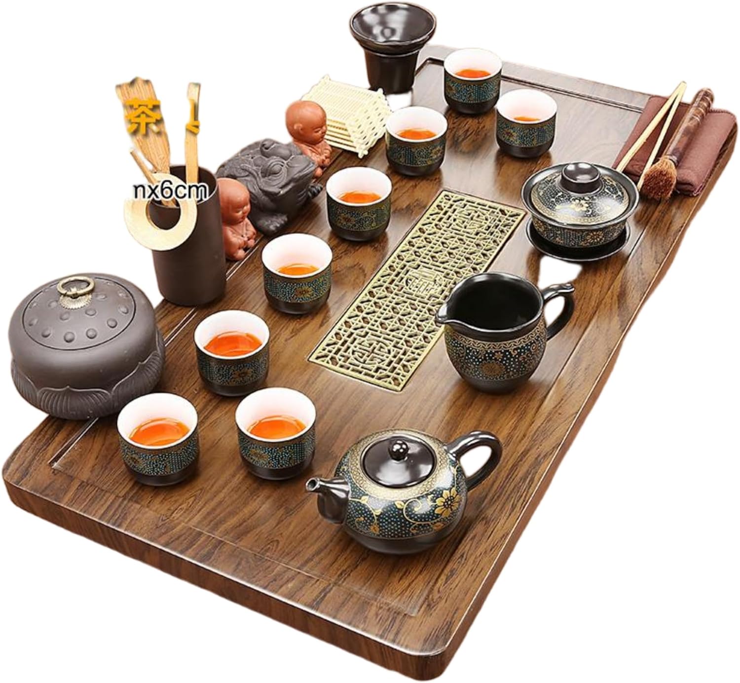 MOYEE 小型茶盘 Chinese Gongfu Tea Tray 家用茶台客厅整套茶具套装简约办公室功夫泡茶海中式排水 A157