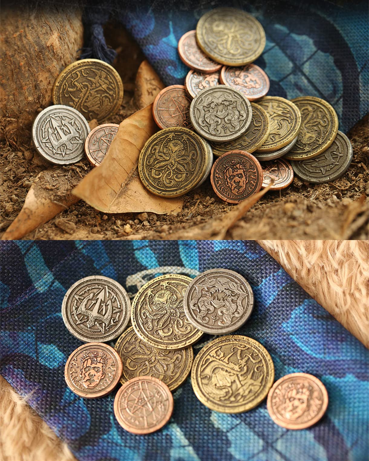 Amazon.co.jp: TAOYATAO ワンダラー コイン ボード ゲーム アクセサリー DIY クトゥルフ周辺 レトロ メタル コイン チップ  プレスカード ファンタジー メタルコイン (1 個 シルバーコイン) : おもちゃ