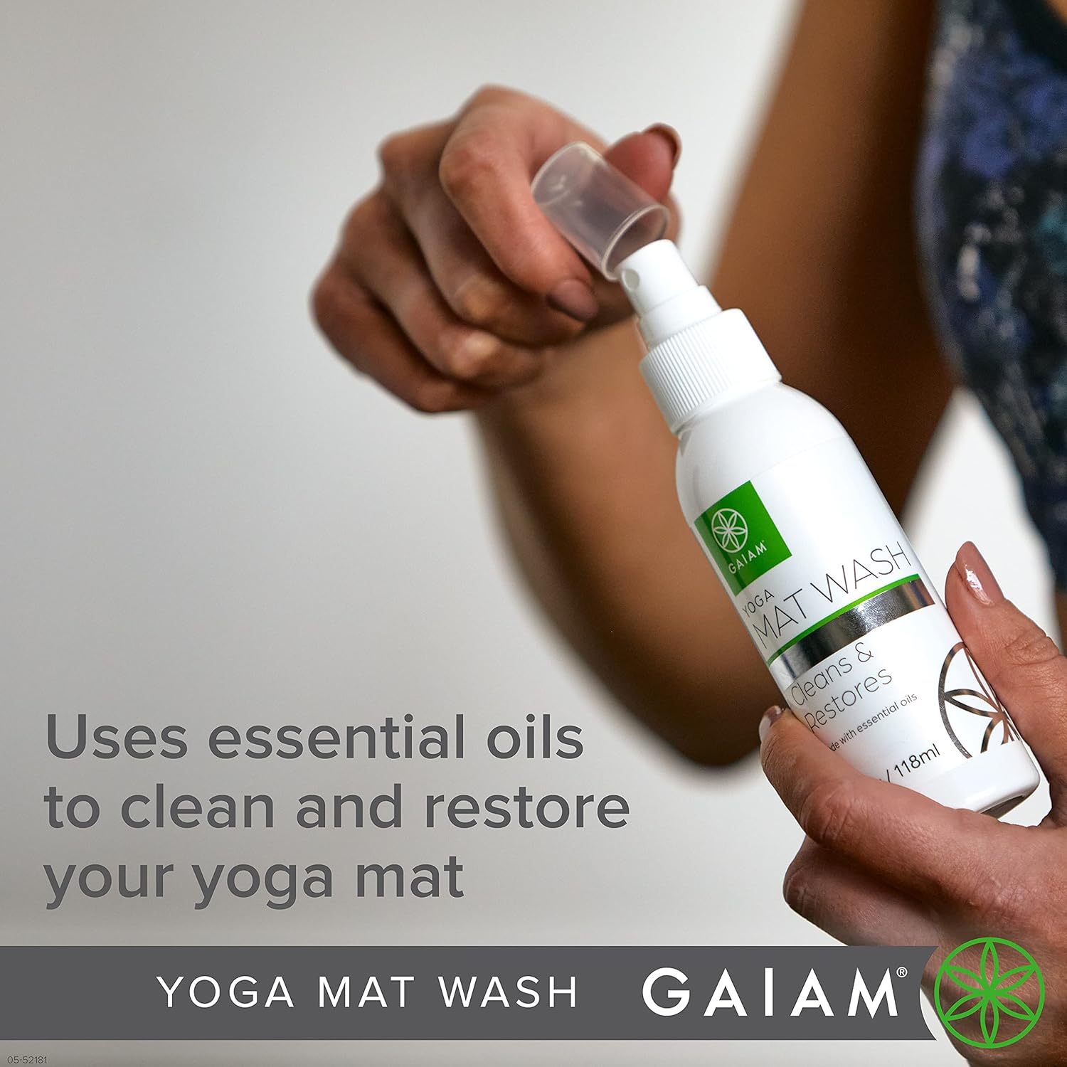 Gaiam Spray limpiador de esterillas de yoga (4 onzas), verde Yaxa Store
