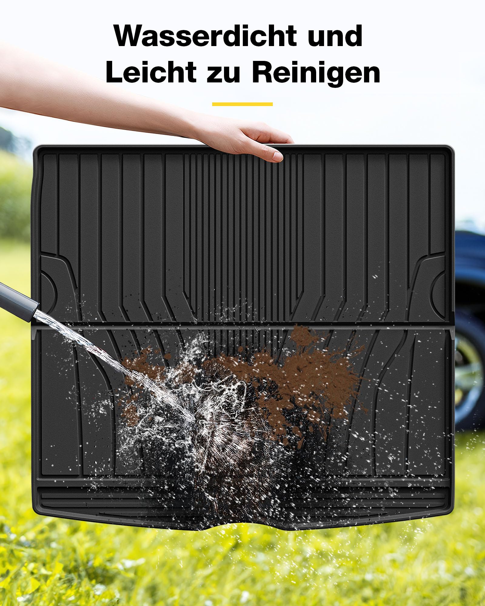 3W Kofferraumwanne für Mercedes Benz GLE V167 2020-2026 | TPE Thorex™ Allwetter | 3D Maßgeschneiderte Passform | Hundefreundlich Auto Zubehör | Wasserdicht & Kratzfest | Antirutsch