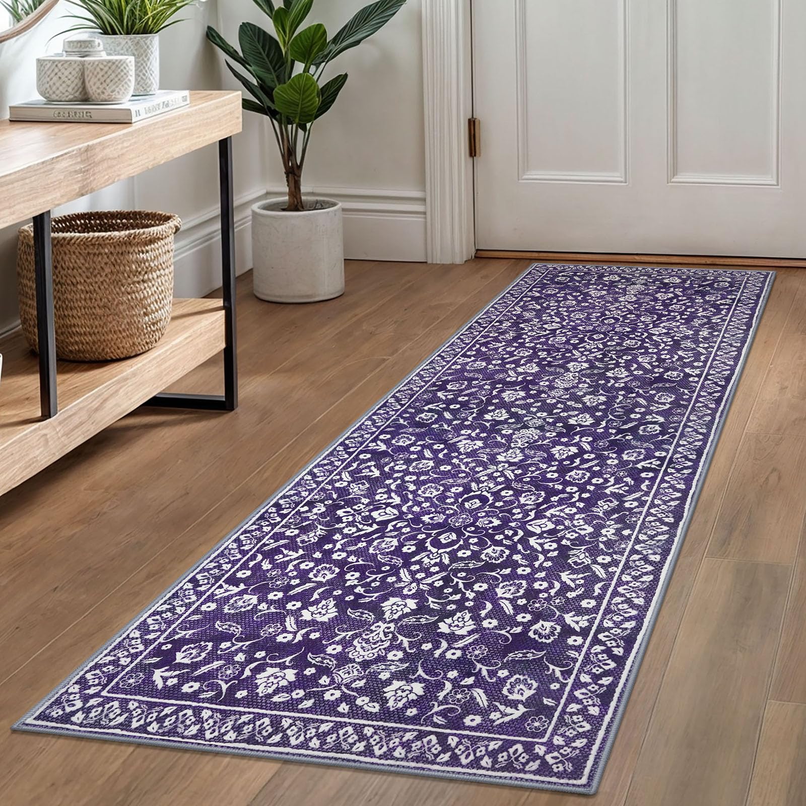 SILOLOOM Washable Vintage 2x6 Runner Rug Non Slip Runners for Hallway โ image 1