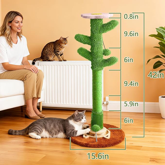 Poste Rascador Modular para Gatos con Cepillo y Juguete miniatura 3