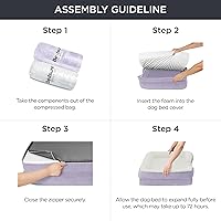 Vista 13 de Bedsure - Cama ortopédica extragrande para perros, sofá cama lavable para perros extragrandes, espuma de soporte con funda extraíble y lavable, negro