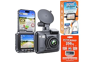 Rove R2-4K Dash Cam Hardwire Kit with 256GB Micro SD Card: Complete...