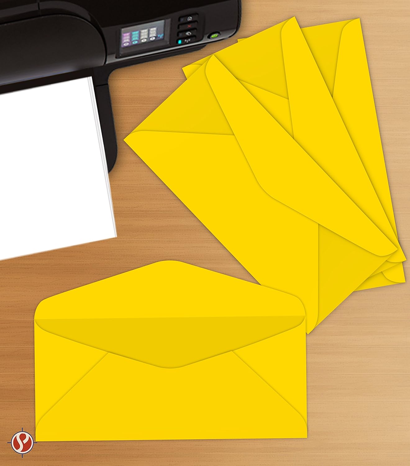 Sun Yellow Bright Color #10 Envelopes - Great for Mailing Letters, Business Memos, Invitations, Invoices, Bills | 4 1/8" x 9 1/2" | 50 Envelopes