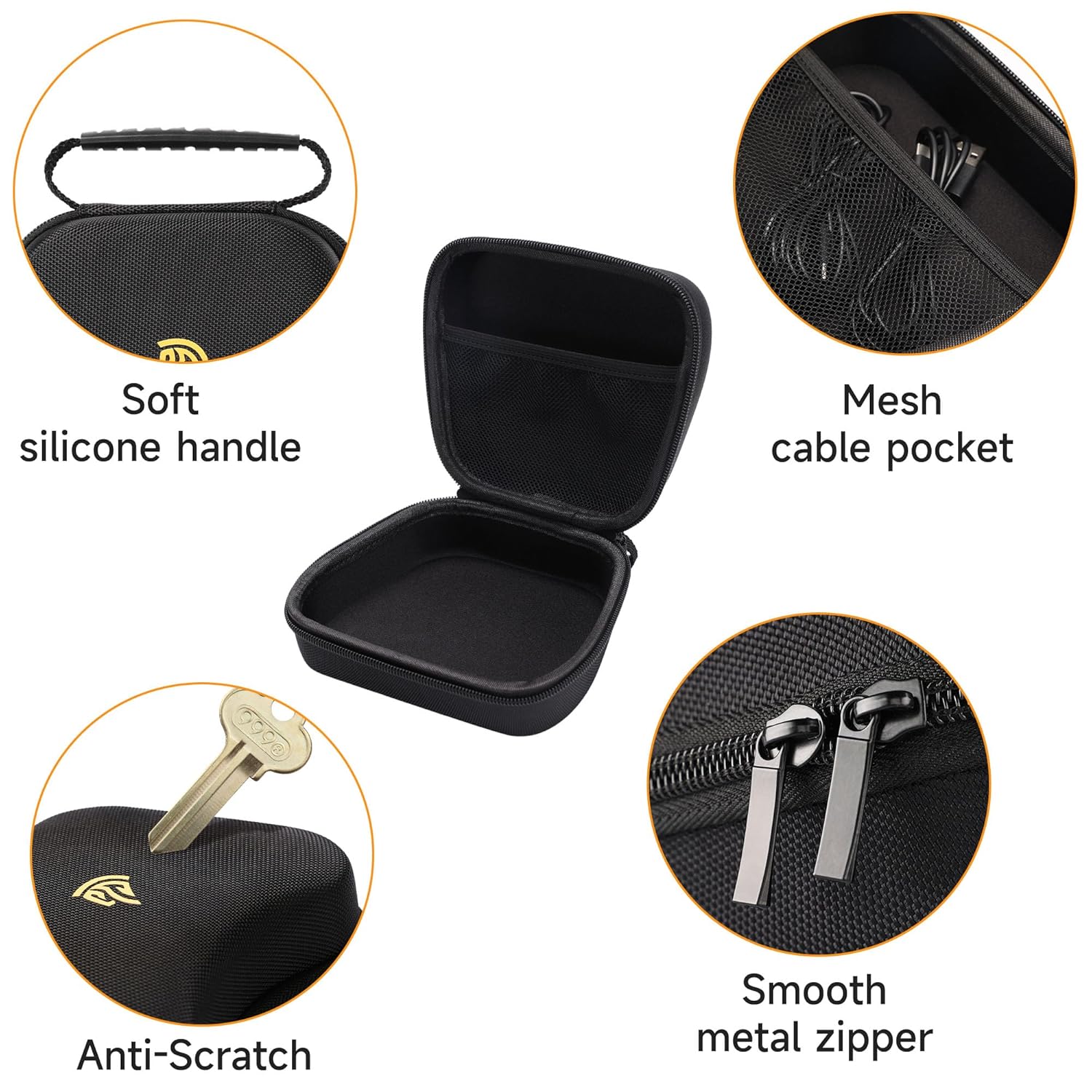 EasySMX Controller Carry Case Travel Case Travel Organizer Pouch D05 D10, Compatible with Manba Controller, 8BitDo Docked Ultimate& Ultimate 2C and Echtpower EP40 - Image 4