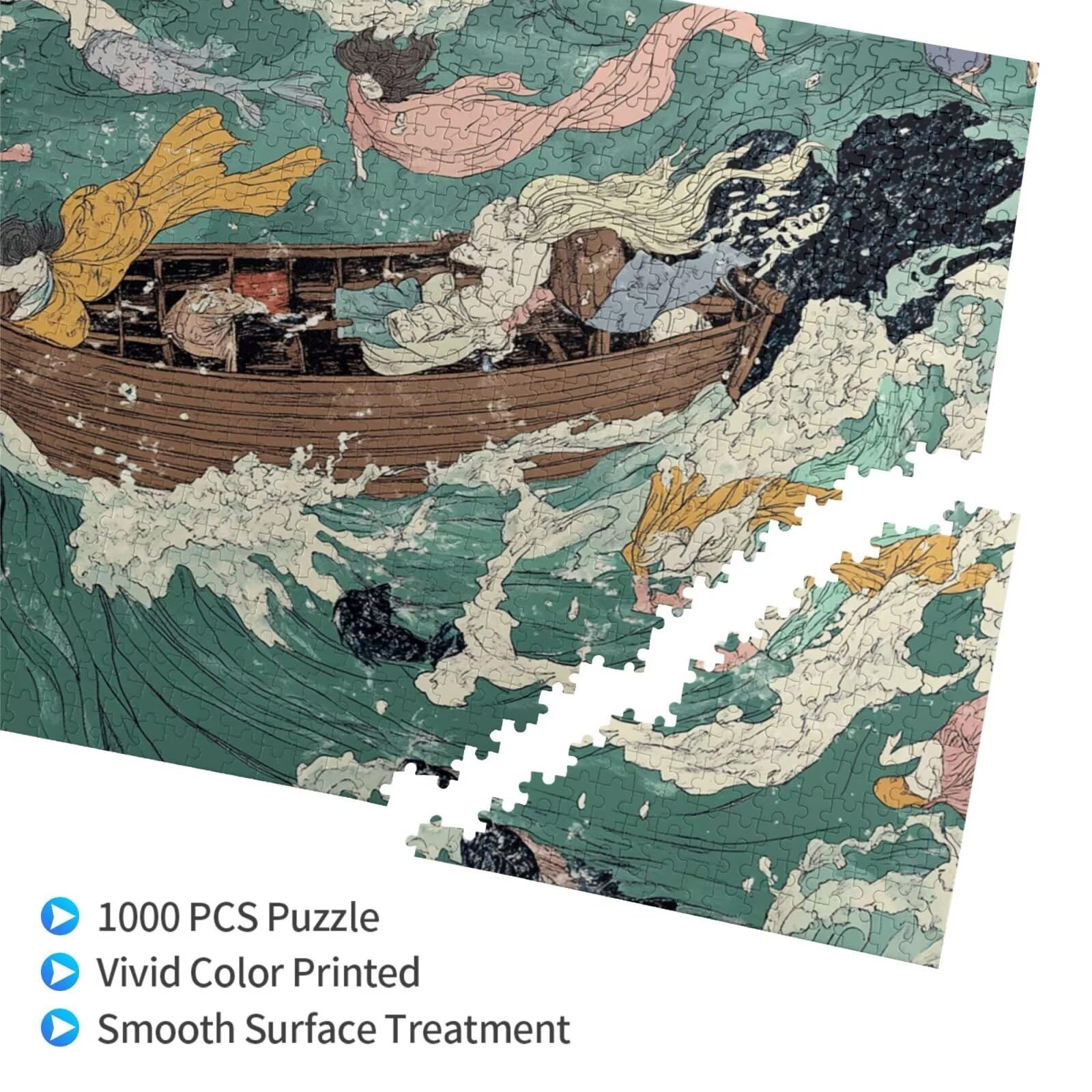 Puzzle abstrakcyjne, 1500 elementów, krajobraz, puzzle dla dorosłych, z pudełkiem na prezent, duże drewniane puzzle dla dorosłych, gra zręcznościowa dla całej rodziny, prezenty dla kobiet, 87 x 57 cm