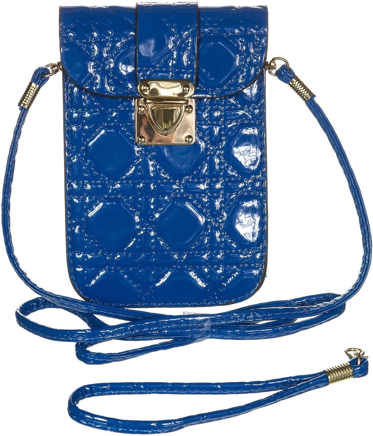Cell Phone Purse Leather Crossbody Case Cover Pouch Hand Bag for Smartphone (Tidal Blue)