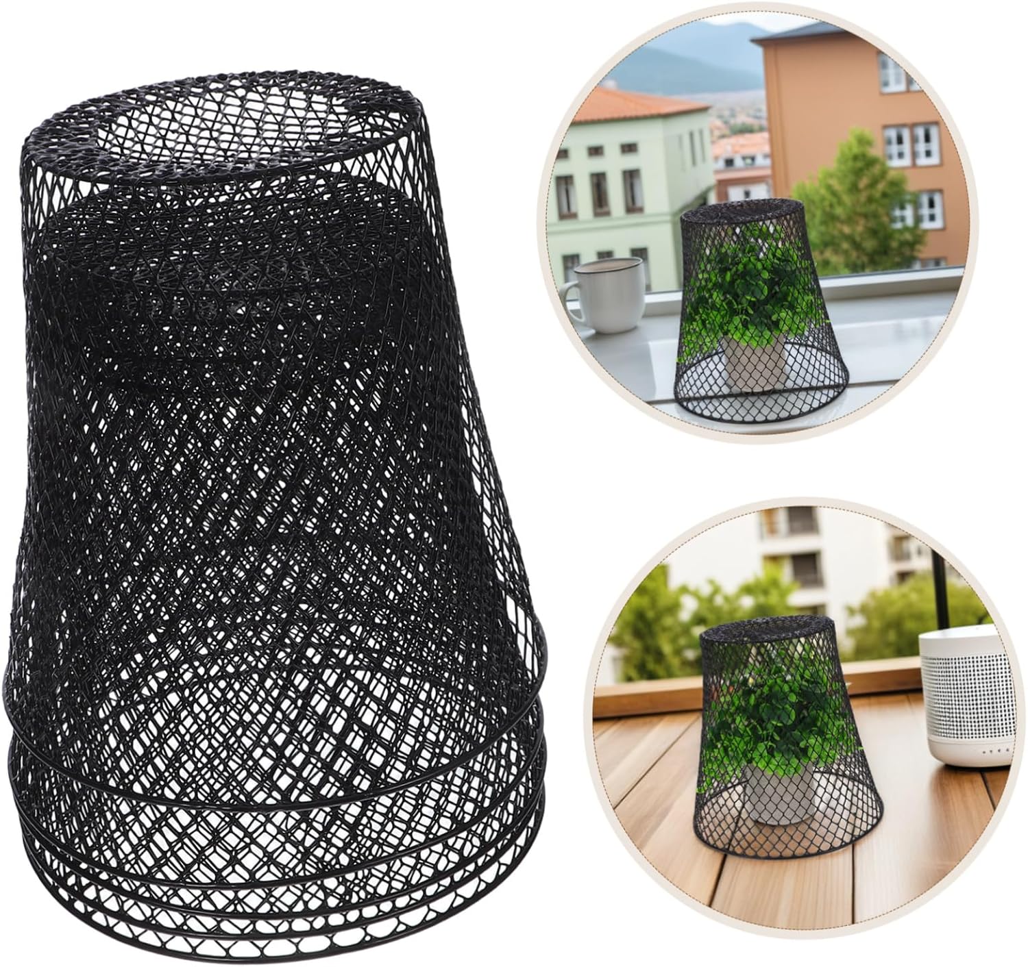 SUPVOX Garden Cloche Plant Protectors Metal Wire Cage for Outdoor Use Versatile Seedling and Vegetable Shield Durable Iron Construction with Ground Stakes and Labels for Plant Care