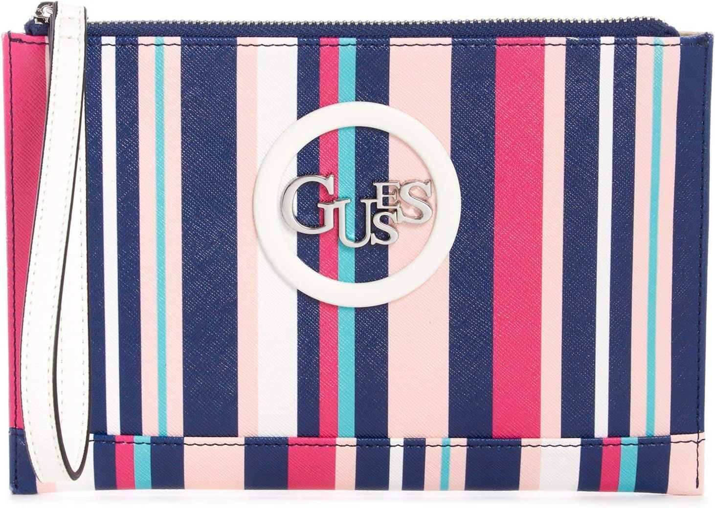 GUESS Factory Parella Striped Wristlet
