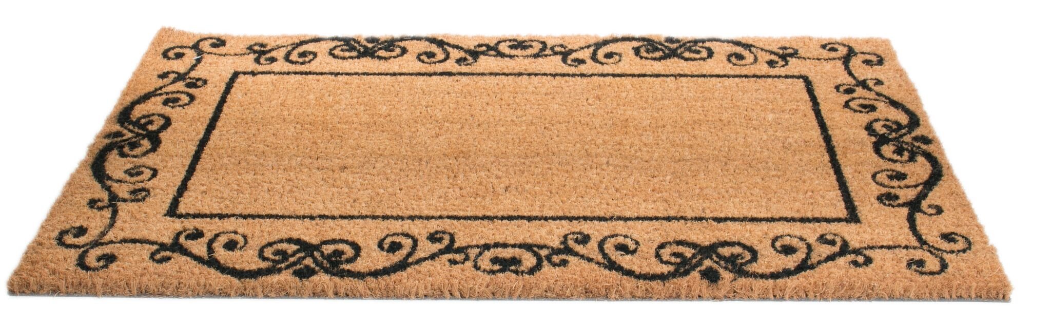 Imports Décor Fußmatte mit PVC-Rückseite, Kokosfaser, dekorative Bordüre, 45,7 x 76,2 cm