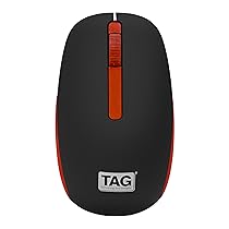 TAG 2.4GHz High Precision Wireless Mouse Power Saving Mode Plug & Play Usage USB- WM100 Compatible with Windows, Mac, Chromebook/PC/Laptop (Red)